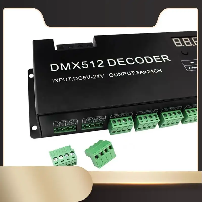 

Цифровой 24-канальный декодер RGB RGBW DMX512, декодер RGBW 512, контроллер DMX 512, для светодиодной ленты-N36R