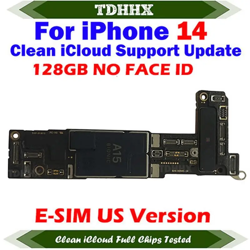 Top For iPhone 14 / 14Pro / 14 Pro Max Dual SIM ESIM Version Motherboard Without Face ID Clean iCloud Main Logic Board Working