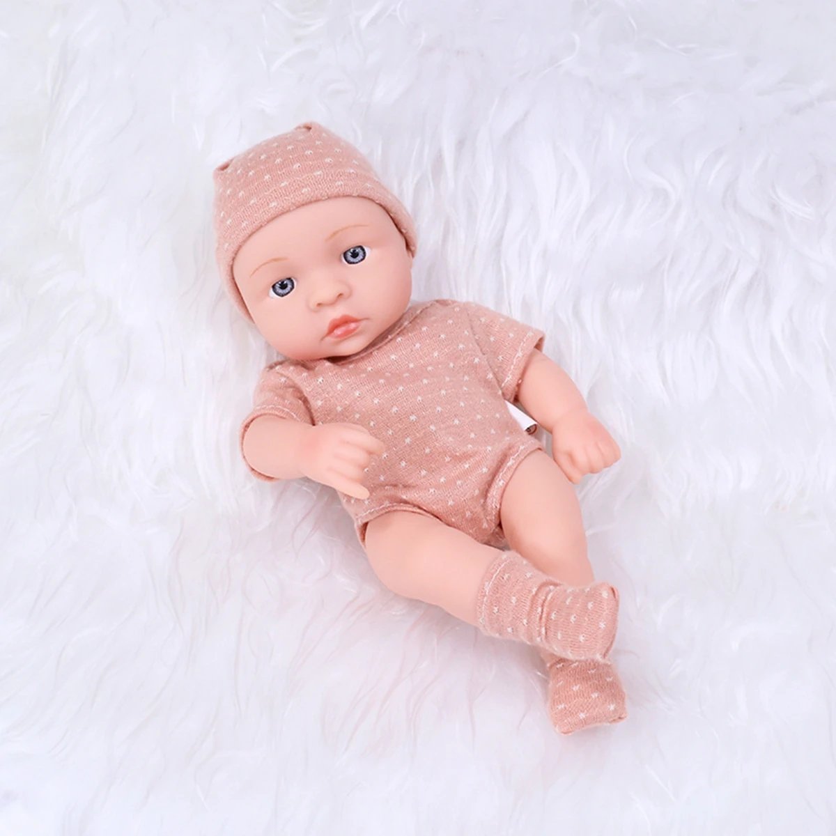 Neue Reborn-Puppe aus Vinyl, 20 cm, Mini-Reborn-Puppe, weich und mit Vollvinylkörper, süße Puppe für Erwachsene, Geburtstagsgeschenk – Detail 12