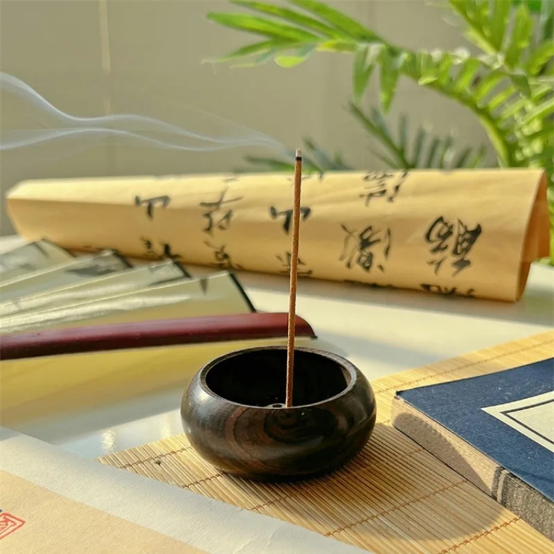 Vintage Wooden Censer Incense Stick Holder Joss Box Incense Burner Desk Table Decoration Home Teahouse Aromatherapy Furnace