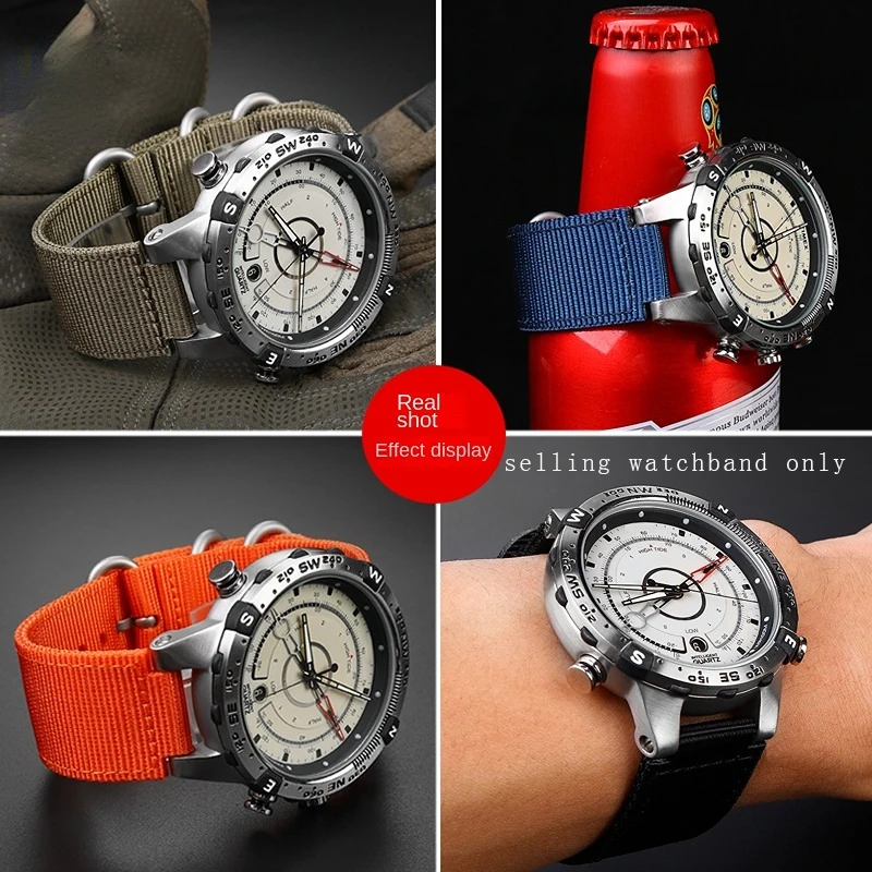 24-16m For TIMEX T2n720 T2n721 T2N739 Tw2r55500 TW2T76500 Men nylon Watch Strap Bracelet Sports Canvas Waterproof Watchband Tool