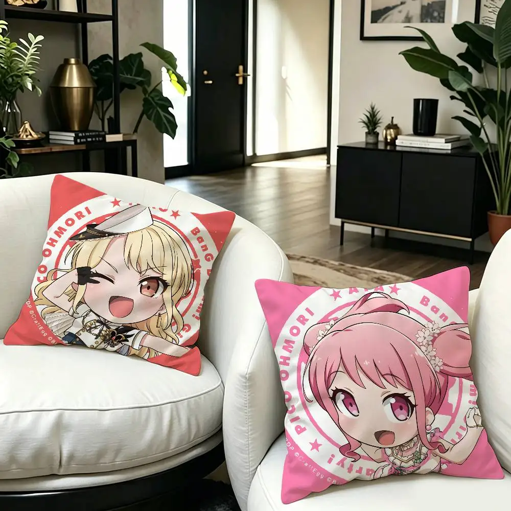B-Bang-Dream Band Anime Cushion Cover Polyester Sofa Cushions Decorative Throw Pillows Home Decoration Pillowcover