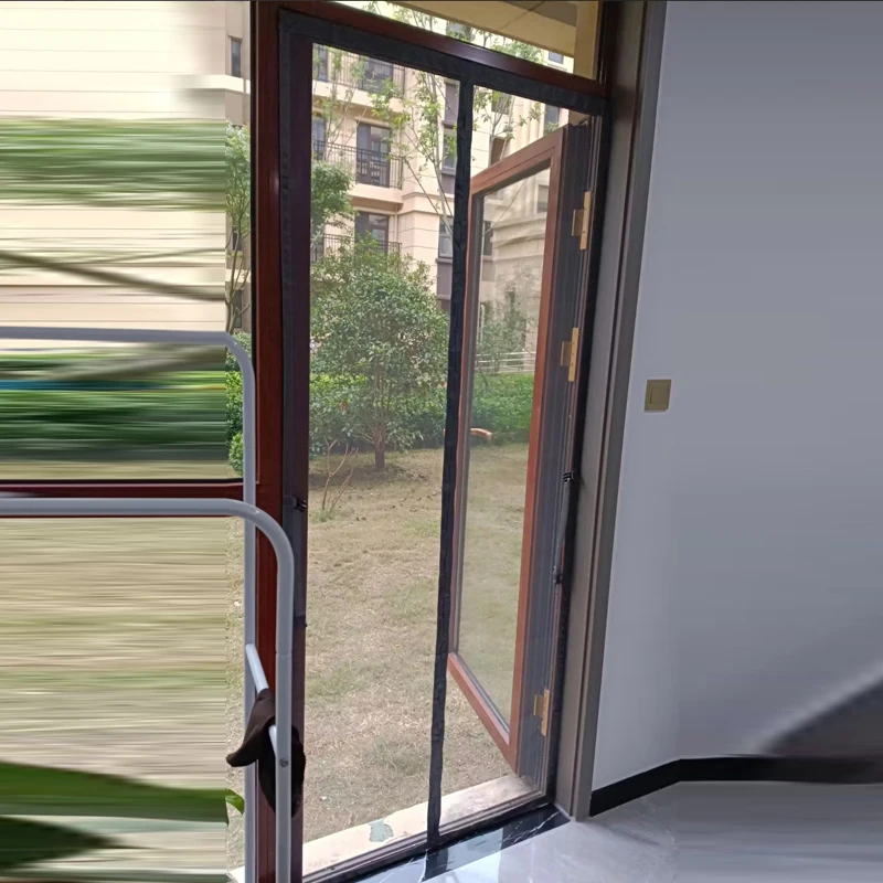 Summer Magnetic Screen Door Curtain, Anti Mosquito Net Insect Fly Bug Curtains Automatic Closing Mesh Anti Mosquito Door Curtain