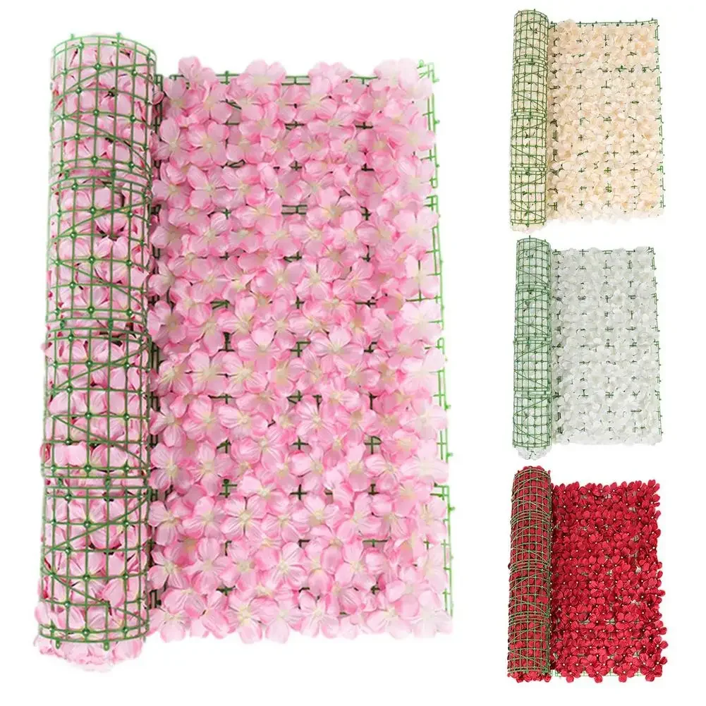 0.5x1/3M Artificial Flower Protected Privacy Fence Roll Ivy Wall Landscaping Fence Private Balcony Screen Outdoor Garden Fence