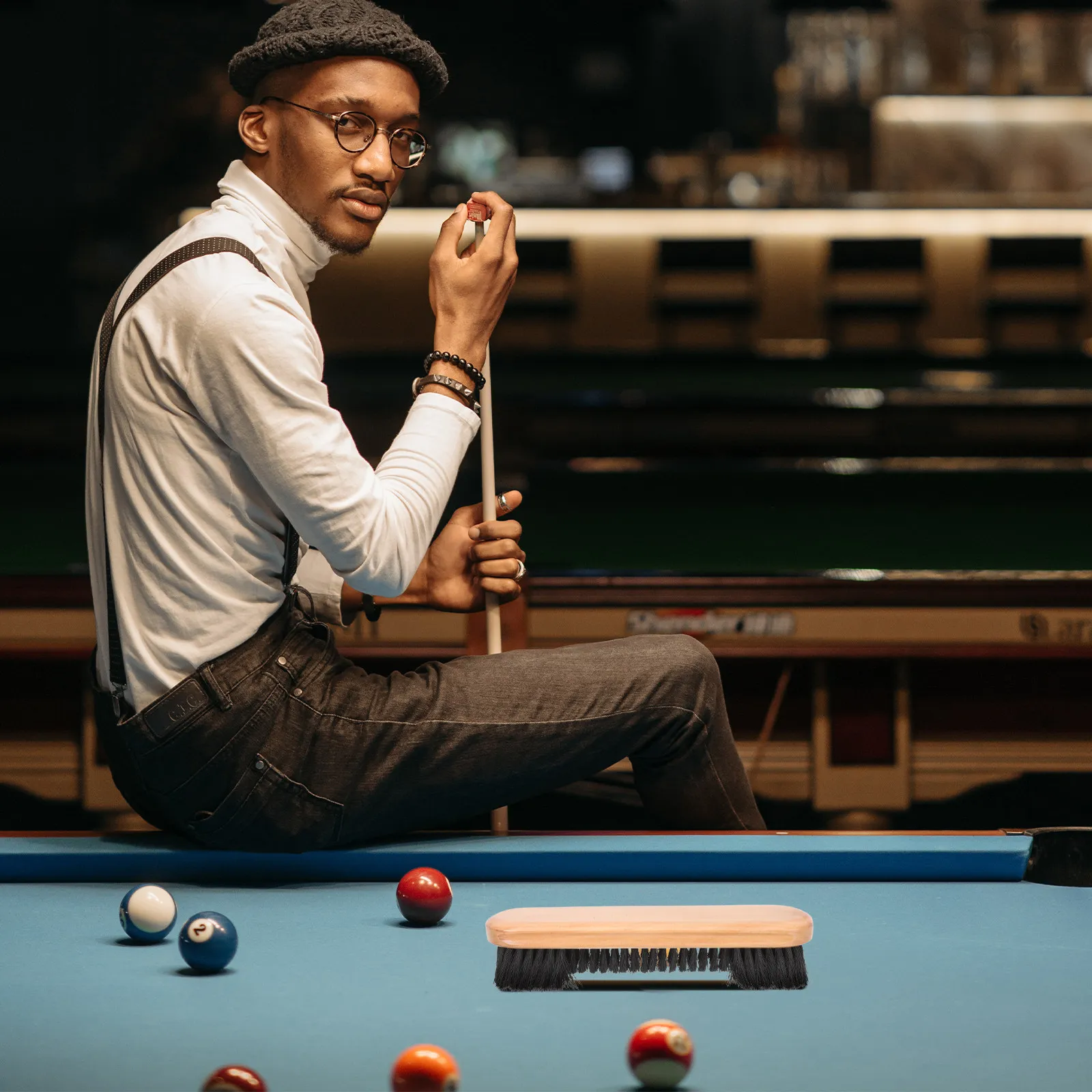 

Набор для легкой очистки бильярдных киев, портативный комплект аксессуаров для бильярдного стола, для удаления пятен и выравнивания поверхности кия