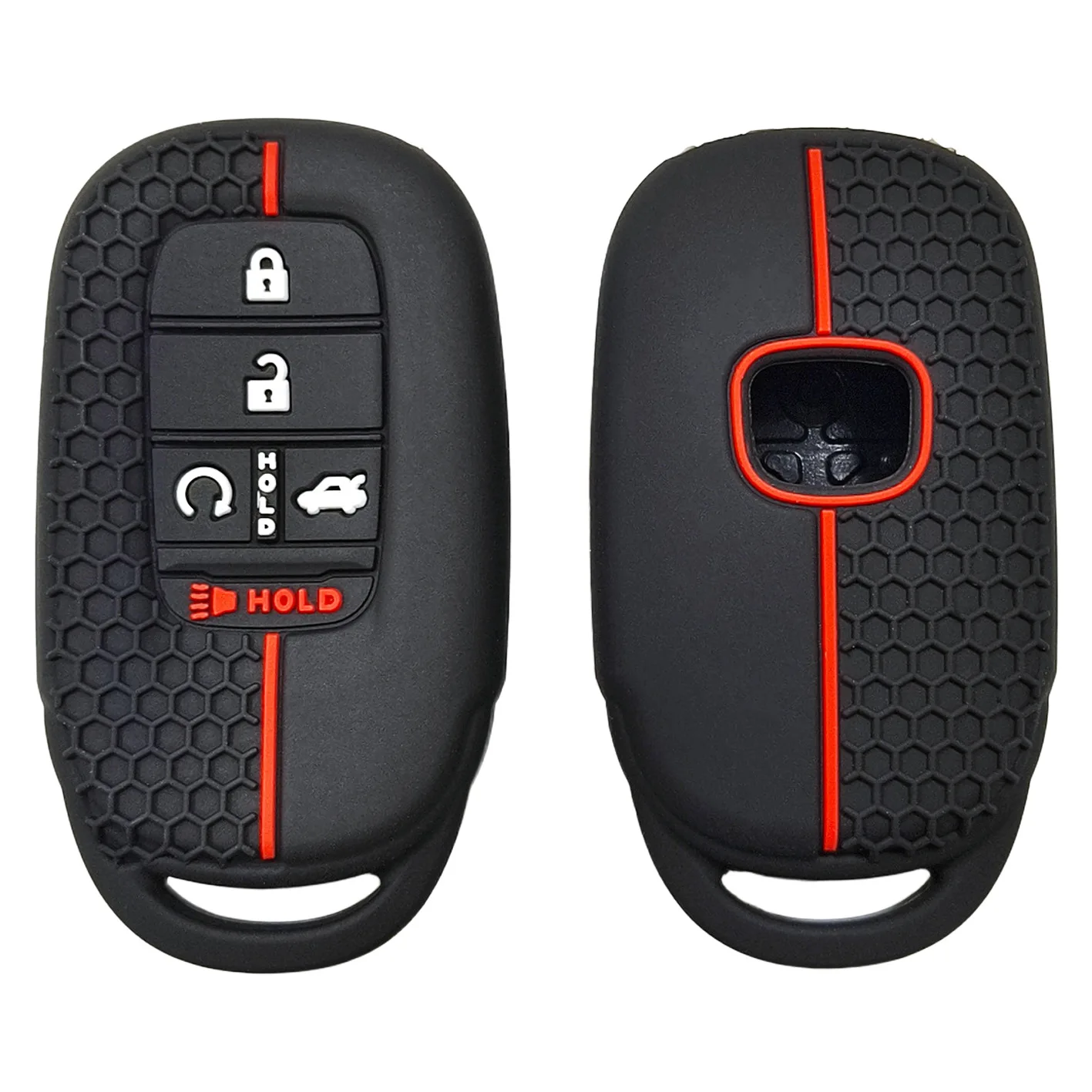 For Honda Civic CRV remote control 5-button honeycomb pattern silicone key cover