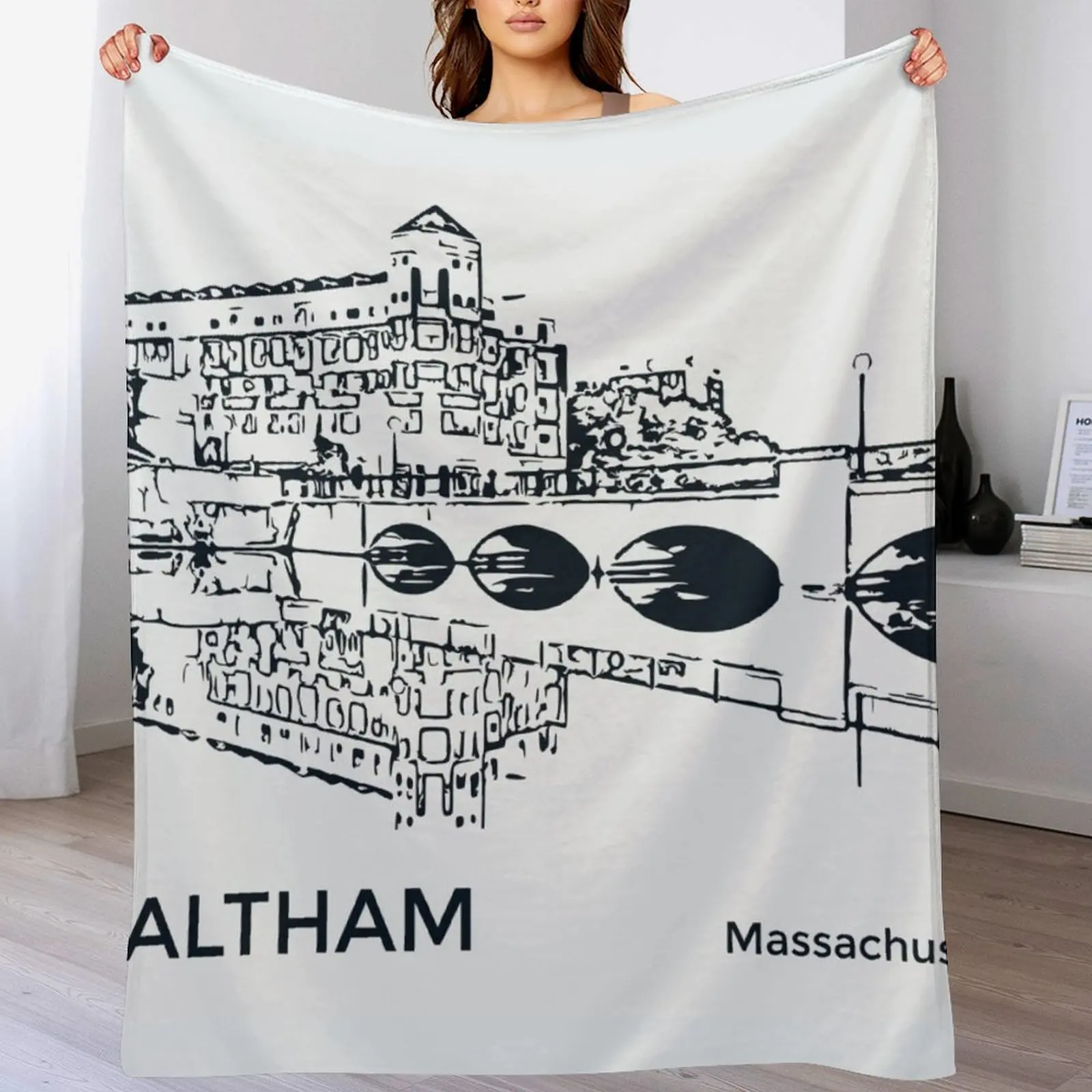 

Waltham Massachusetts Throw Blanket manga Warm Blankets