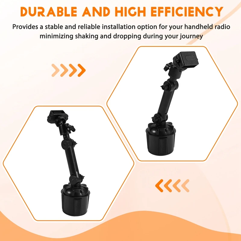 RISE-регулируемый автомобильный держатель рации для UV5R Yaesu, автоматический кронштейн для крепления чашки, подставка, аксессуар для двусторонней радиосвязи