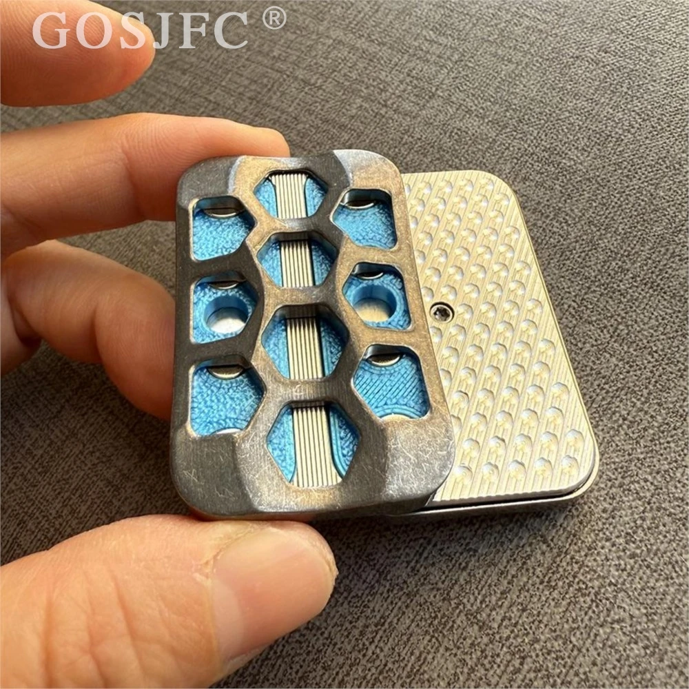 Grand aimant ajouré en titane et acier inoxydable, curseur de poussée illimité, jouets Fidget pour adultes, Fidget Spinner