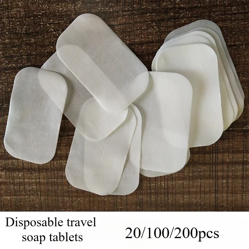 

20/100/200 шт. портативные листы для мытья рук для ванны, ароматические пенящиеся мыльные бумажные чистые мыльные таблетки для путешествий на открытом воздухе