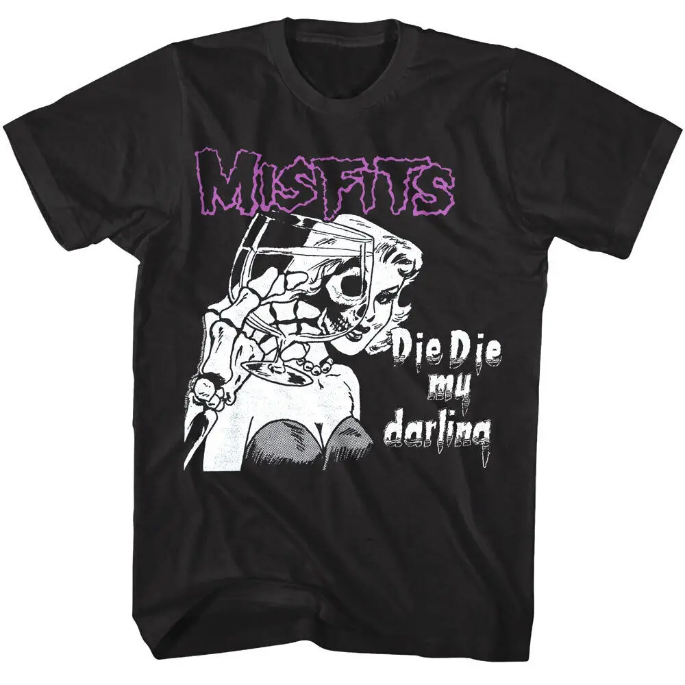 Misfits Die My Darling Drink Men'S T Shirt Song Punk Rock Band Concert Tour Merc