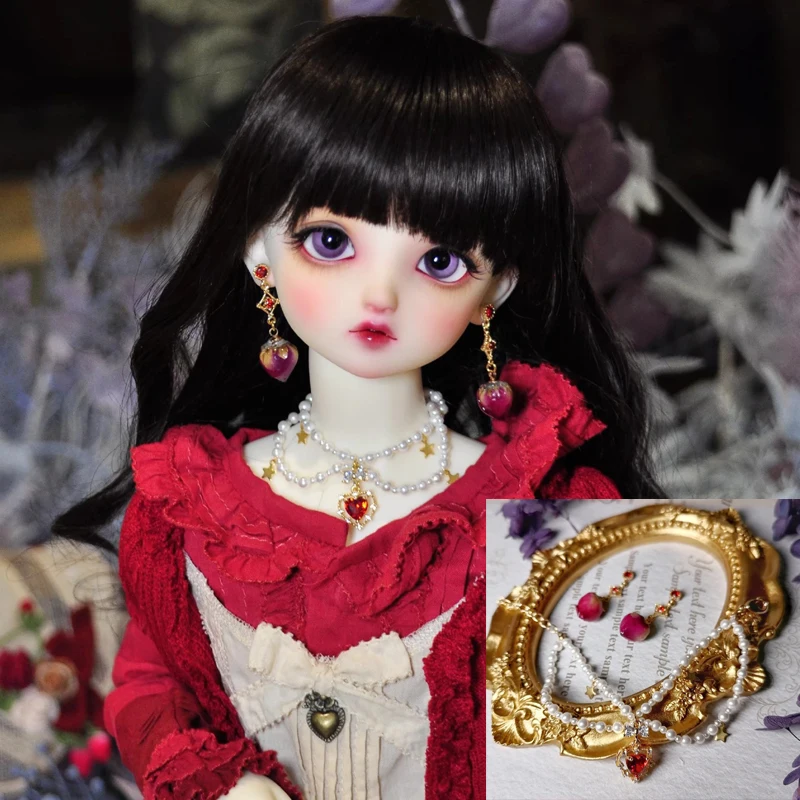 

D04-A922 children toy 1/3 BJD uncle SD doll's Photo props Accessoriess cute fashion style purple earing necklace