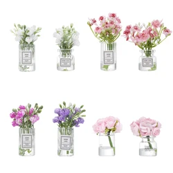 1/12 Dollhouse Miniatures Mini Jasmine Flower Vase Bottle For Doll House Kitchen Furniture Decor Accessories Simulation Toys