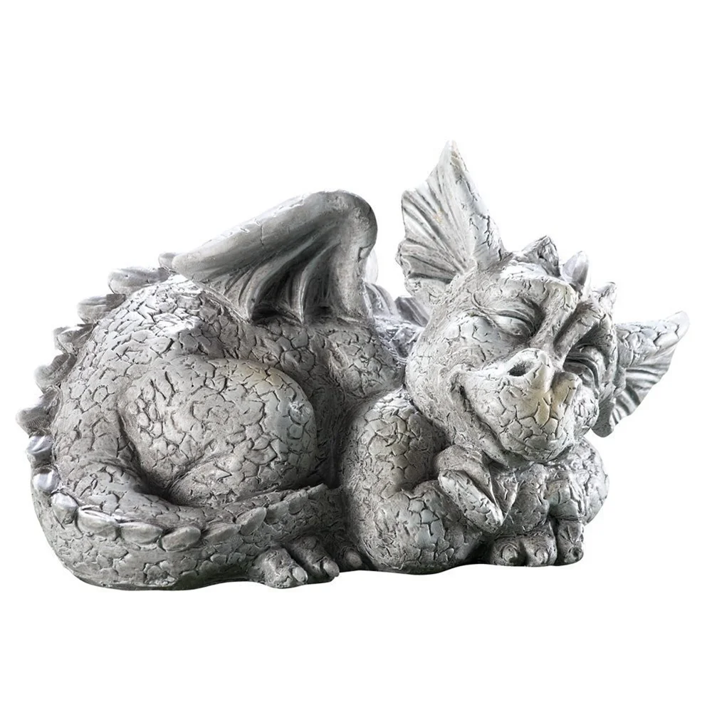 

Outdoor dragon sculpture resin crafts animal American statue Outdoor garden Outdoor courtyard decor Lamp Waterproof Solar Lights