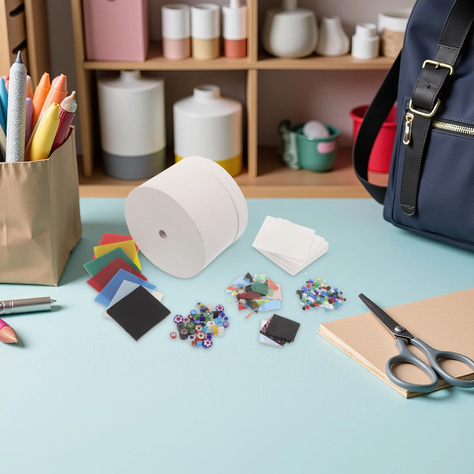 

Набор для изоляции стеклянной печи (1 шт.) для микроволновой печи - Мини-печь для изготовления ювелирных изделий из плавленого стекла - Портативная гончарная печь для домашней студии - Быстрое нагревание