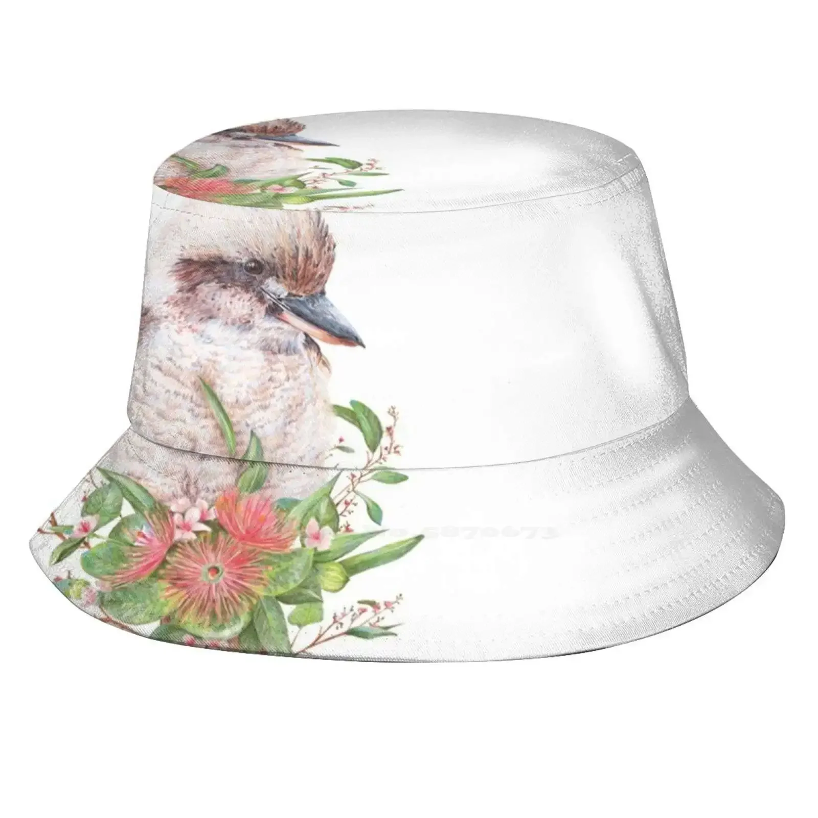 Australian Kookaburra | | Floral Bird Korean Ladies Outdoor Sun Hat Bucket Cap Kookaburras Australian Bird Birds Laughing