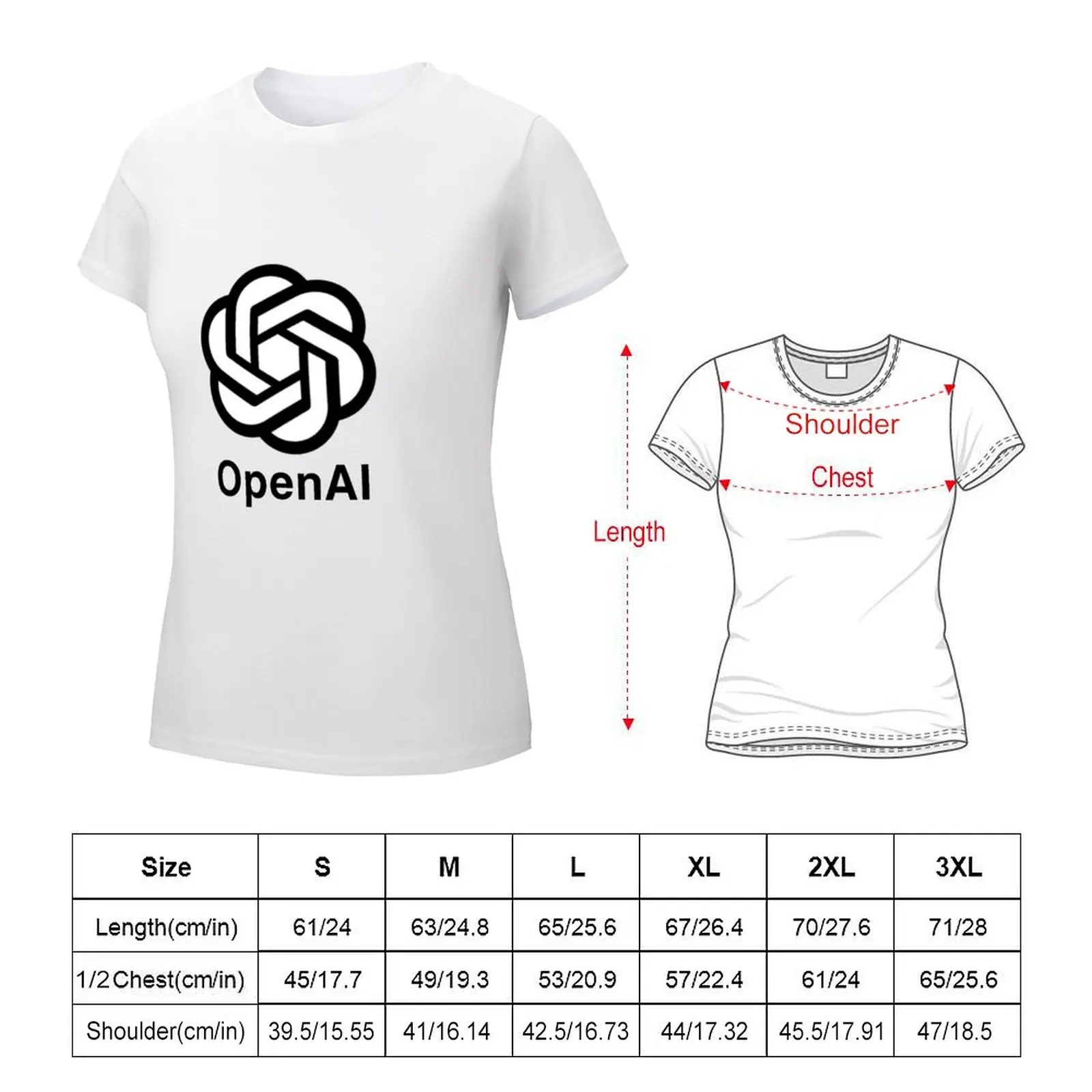 OpenAI AI T-shirt Blouse anime clothes cute tops woman t shirt