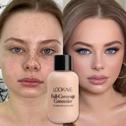 Full Coverage Acne Dark Circles Concealer Cream Waterproof Matte Oil Control Lasting Liquid Foundation Facial Makeup Cosmetics