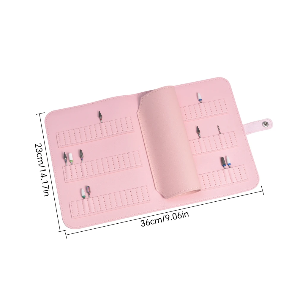 84-Positionen, zusammenklappbare Nagelbohrer-Tasche, tragbarer Halter, DIY-Nagelkunst-Werkzeugaufbewahrung, weiche Nagelbohrer-Taschen, Maniküre-Zubehör