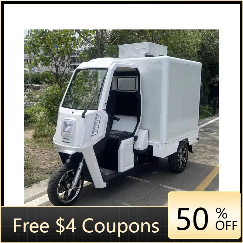 

Rs EEC certified 4.5 kW electric tricycle truck 120 km freight tricycle refrigerated compartment can be turned on/off