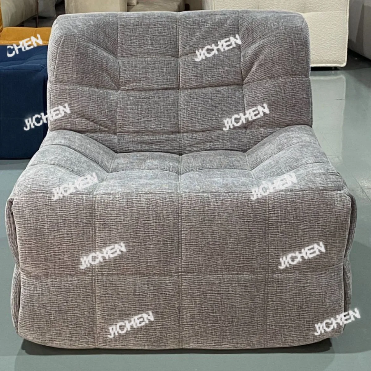 

ZQW Lazy Wind Single Leisure Chair Lazy Single Waffle Sofa Living Room Bedroom Net Red Field Small Apartment