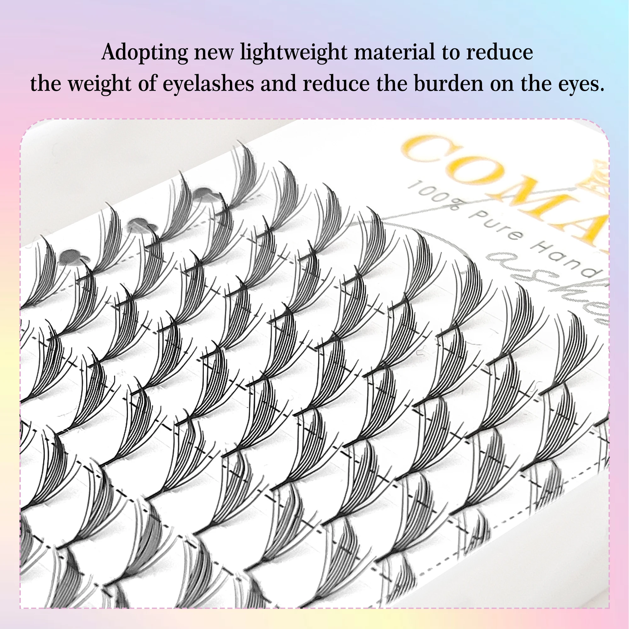 CoMango fumetto ciglia estensioni pro-made volume fan anime stile ciglia finte naturale morbido facile da innesto strumento di trucco