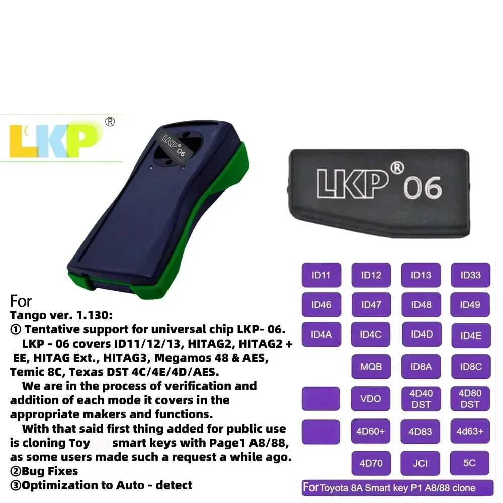 10PCS/lot LKP06 Super Chip LKP-06 Universal superchip for ID13 ID48 ID49 MQB ID8A ID8C 4d63+ 4D70 for autel/tango/kydz tool view 3