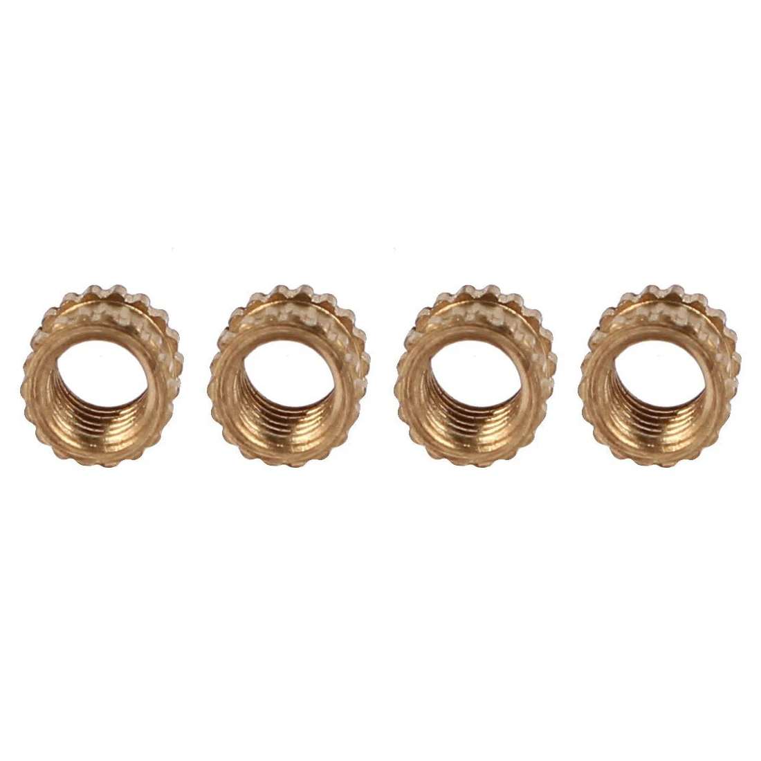 A02F-100PCS M3 X 3Mm Binnendraad Messing Gekartelde Schroefdraad Insert Inbedding Noten & 100PCS M2 X 3Mm
