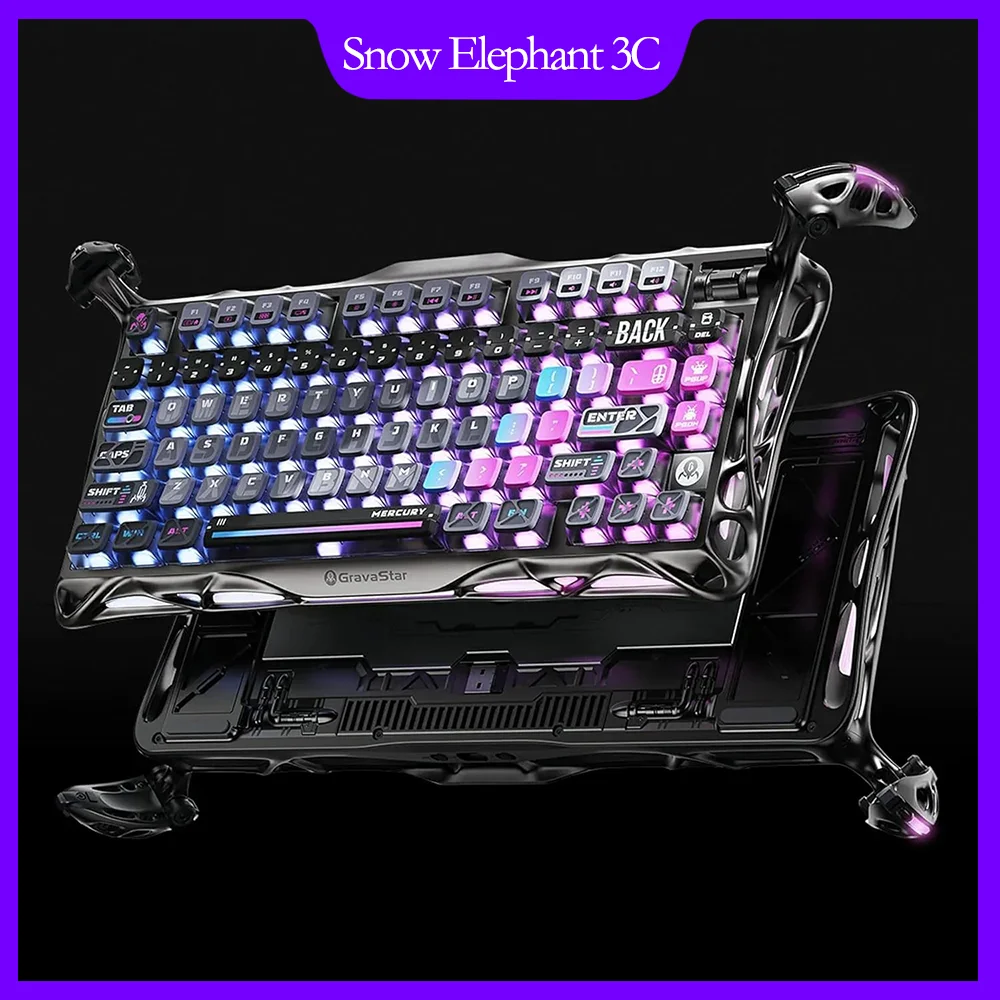 

K1 Pro Механическая игровая клавиатура Беспроводная прокладка из алюминиевого сплава Компактная пользовательская клавиатура с возможностью горячей замены Линейные переключатели RGB