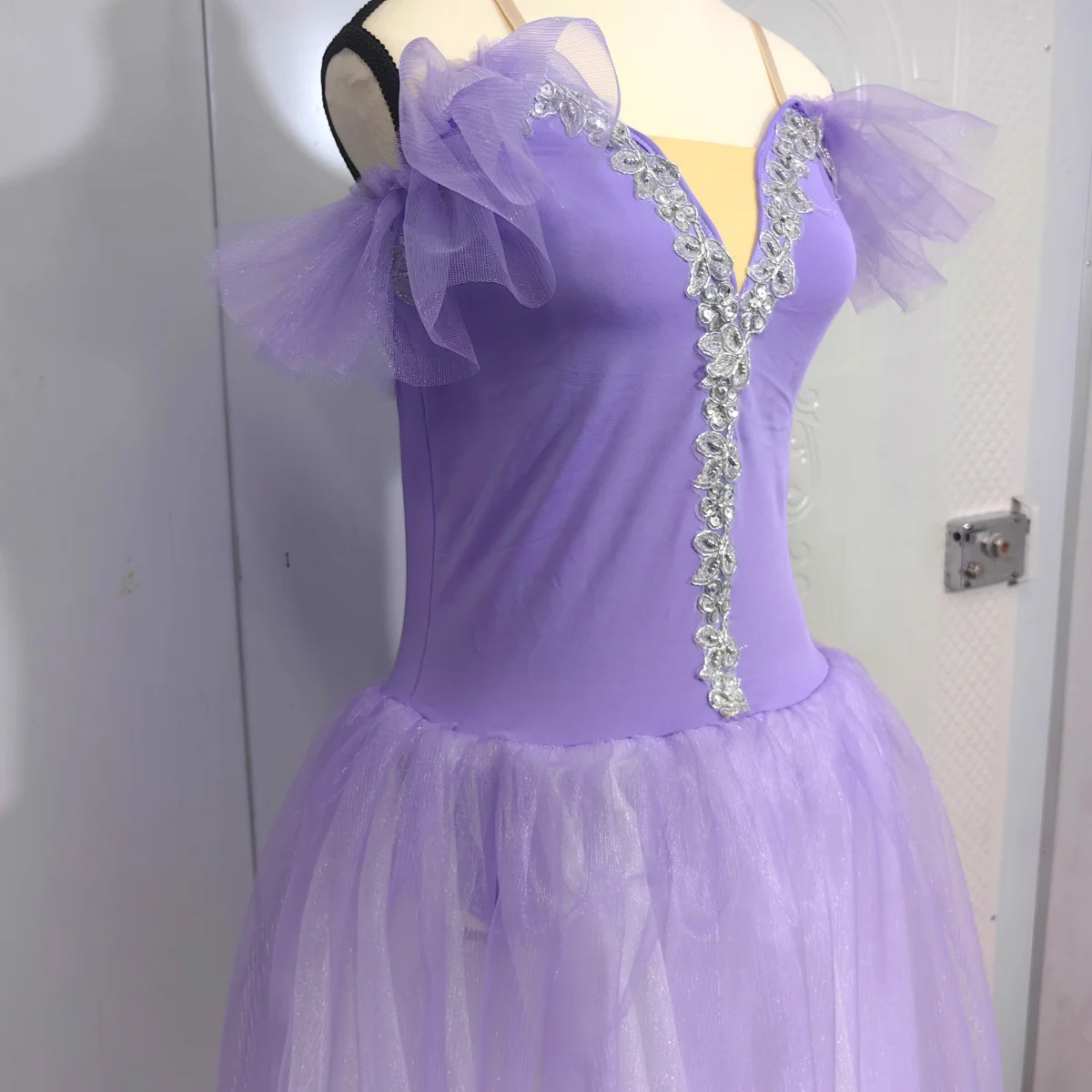 Purple Giselle Romantic Ballet Tutu Ballerina Costumes Girls Women Fairy Performance Clothing Kid Professional Ballet Long Dress