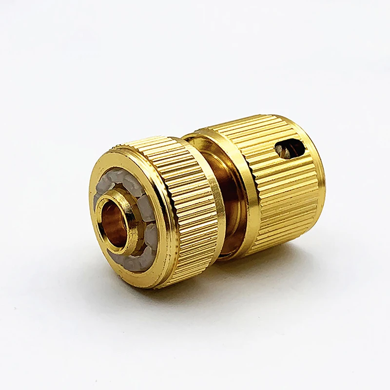 

1 PC Brass 1/2" Garden Hose Quick Connector 16mm Hose Waterstop Connector Copper Irrigation Hose For Water