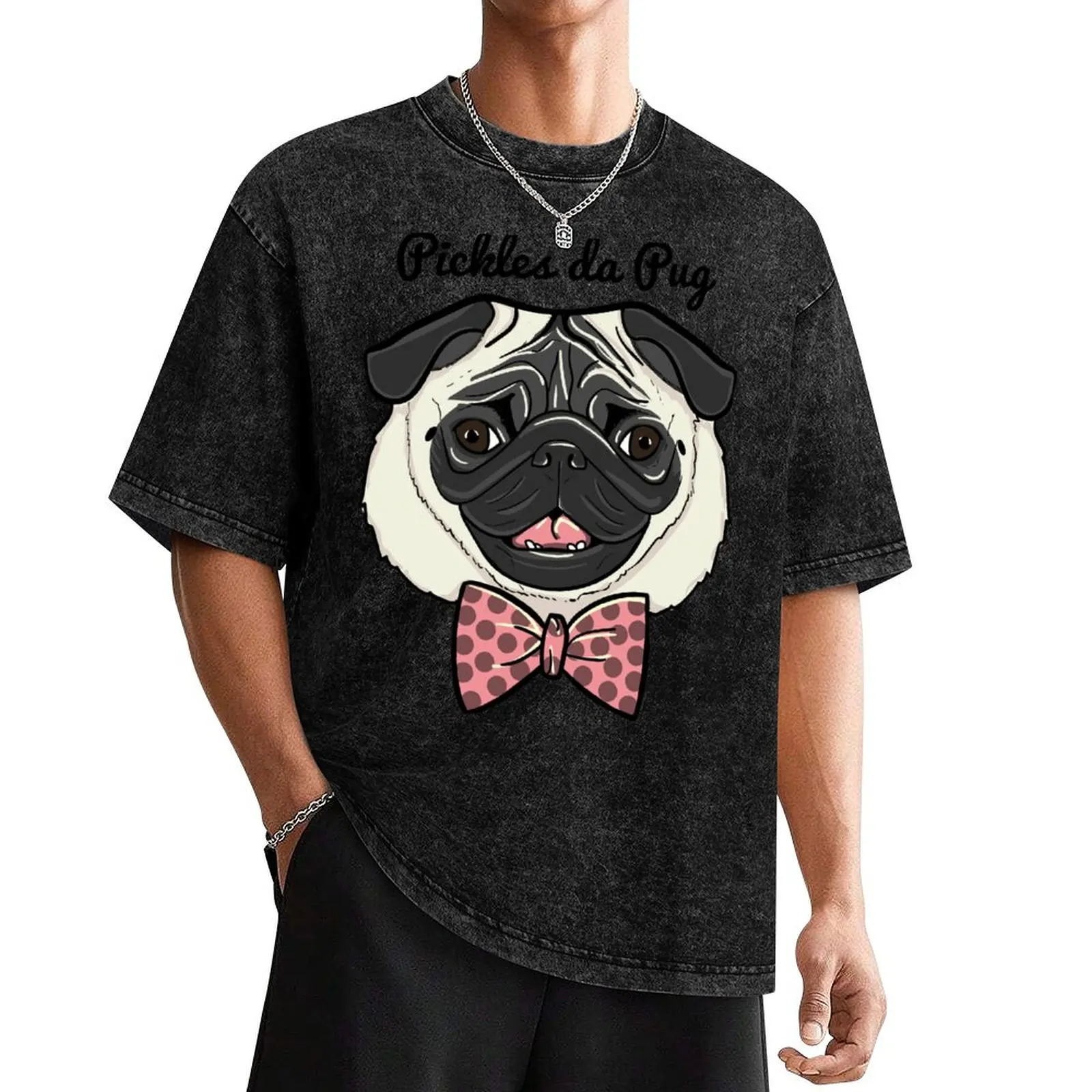 Pickles da Pug T-Shirt cheap stuff anime tshirt heavyweights men clothing