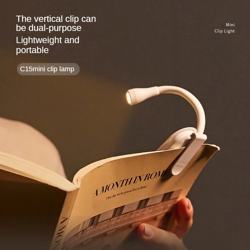 

Rechargeable Book Reading Light USB Lamp LED Light Eye Caring Adjustable Brightness Mini Book Light Portable Clip Night Lights