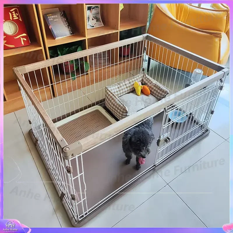 Indoor Dog Fence Pet Playpen for Small Dogs Puppy Cage Portable Wire Mesh Exercise Pen Safety Barrier Kennel Home Supplies