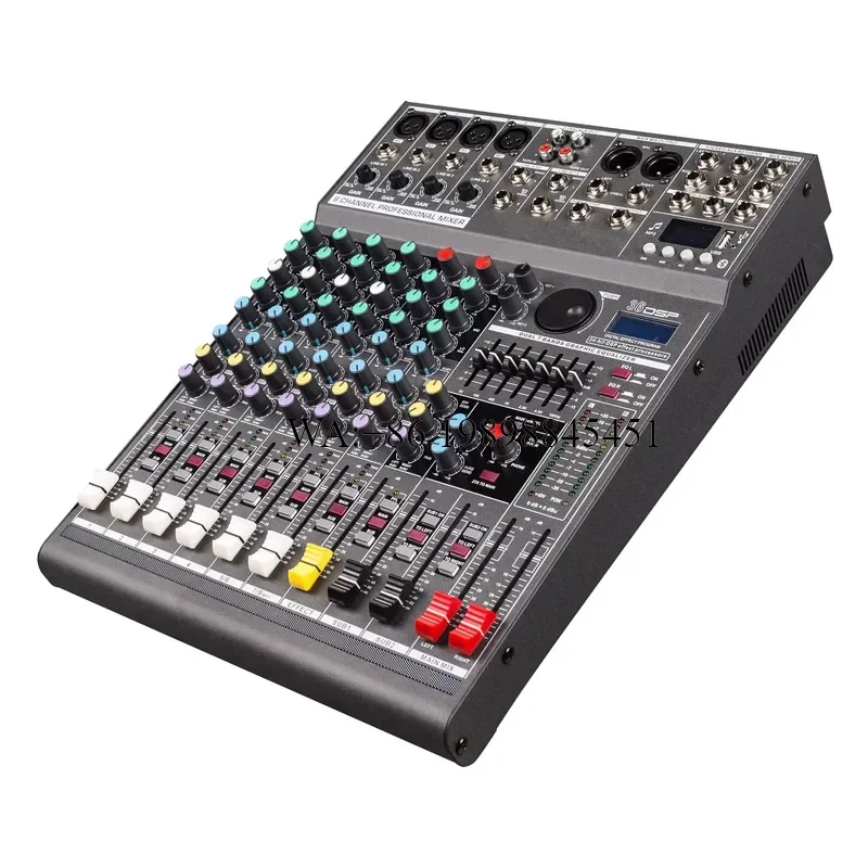 WMWMNU EF-8 Professional Audio Mixer 8-Channel 36DSP Effects Dj Controller/audio Console Mixer for Small Stage Show LIVE