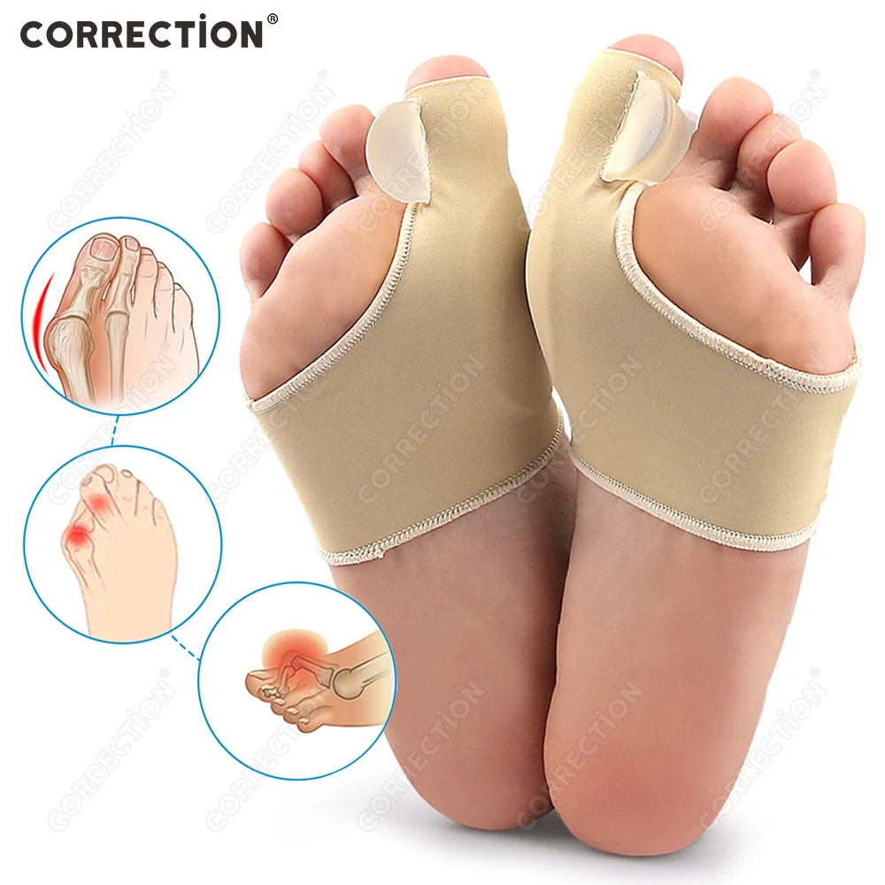 

CORRECTiON 2/4 PCSUnisex Gel Cushion Foot Grip Insert Hallux Valgus Bunion Corrector Toe Separator Elastic Foot Health Care Tool