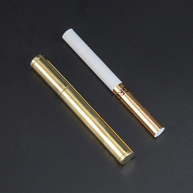 Portable Slim kerosenes lighter Full brass Refillable Oil Lighter Fine Fuel Cigarette Lighter