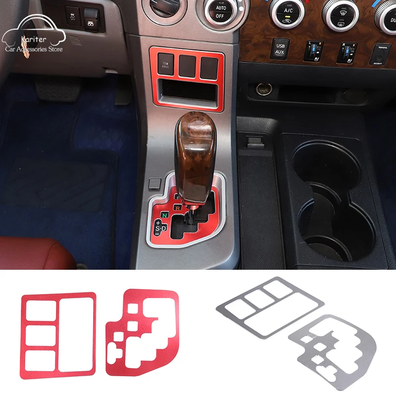 

For Toyota Tundra 2007-2013 Aluminum Alloy Central Control Shift Frame Drag Mode Button Frame Interior Modification Accessories