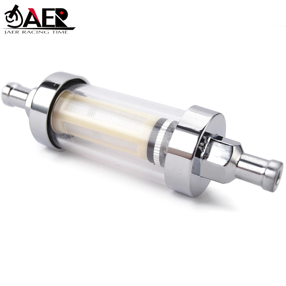 5/16'' 8mm Motorcycle Long Washable Real Glass Petrol Inline Fuel Filter Tool Petrol Diesel Filter 20 PSI