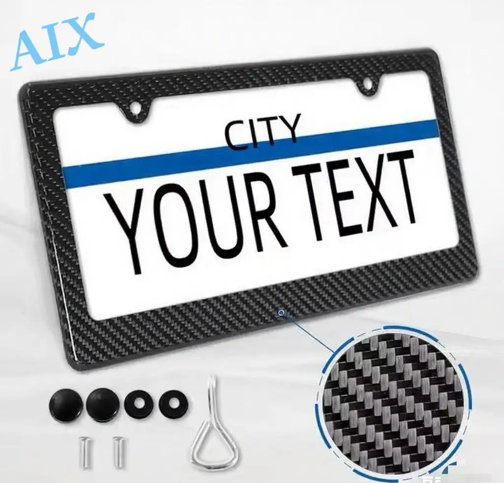 

Стандартный американский держатель номерного знака из углеродного волокна, держатель номерного знака автомобиля