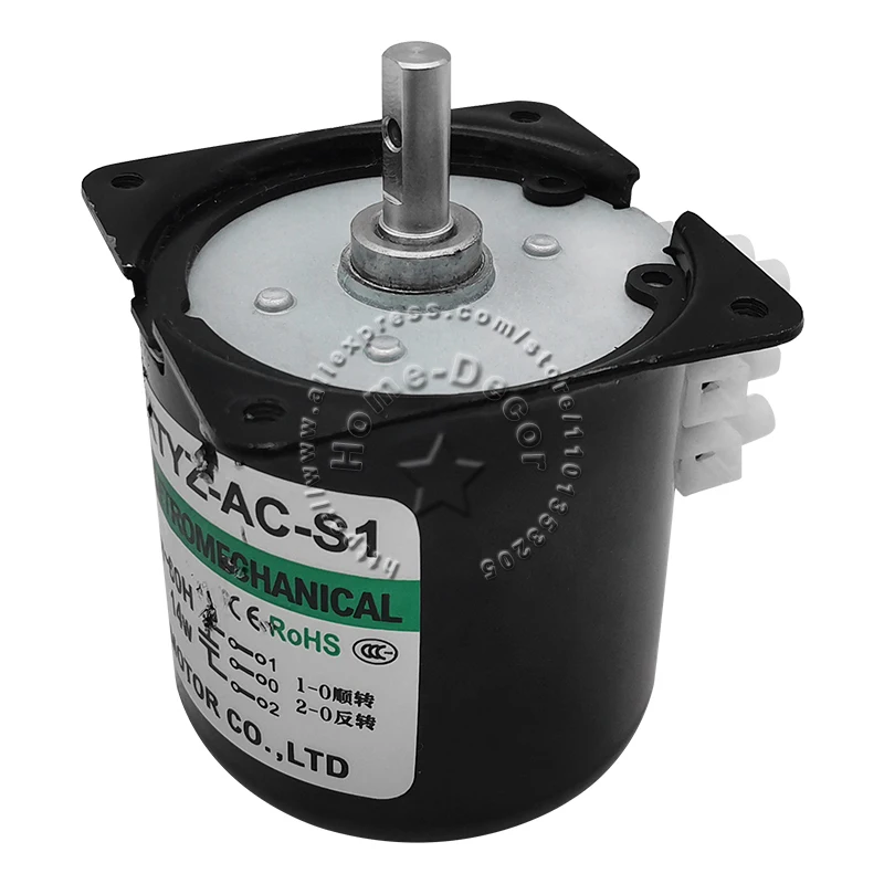 1pcs AC110/220V 14W 2.5-110rpm 60KTYZ Metal Gear Speed Reduction Gearbox Large Torque Synchronou​s Motor #1