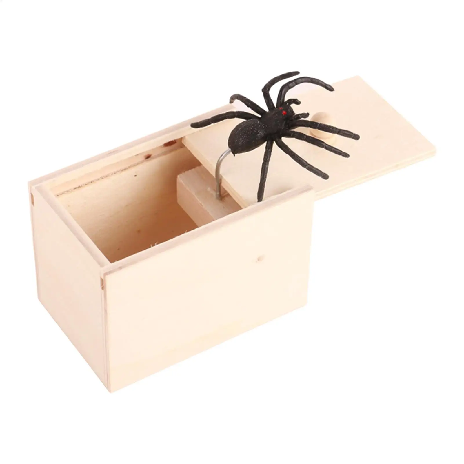 Wooden Prank Spider Scare Box Pranks Stuff Toys Handcrafted Spider Money Surprise in A Box Practical Joke Toys Gag GiftAmagic