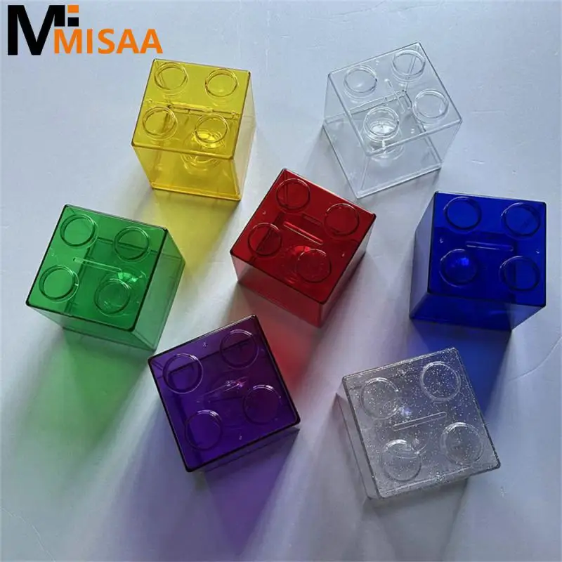 Coin Storage Case Money Box Transparent Plastic Blocks Moneybox Piggy Bank Change Boxes Money Box For Children Saving Box