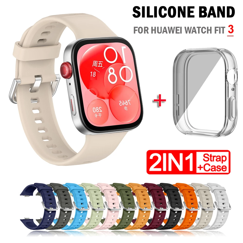 

Ремешок силиконовый для Huawei Watch Fit 3, сменный Браслет для Huawei Watch Fit3, Huawei FIT 3