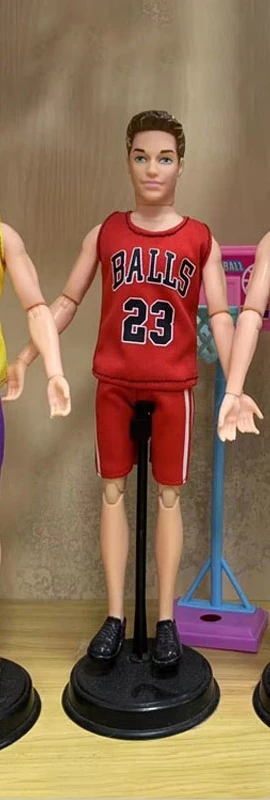 Boneca Kid Boy com roupas, Jersey Dress Up Toys para crianças, Conjunto de colete, 30cm