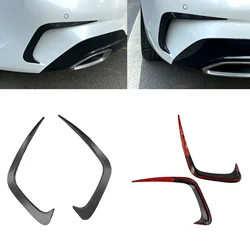 Car Rear Bumper Spoiler Side Canard For BMW G20 G28 2019-2020 Gloss Black/ Carbon Look Rear Bumper Spoiler Car Accessories