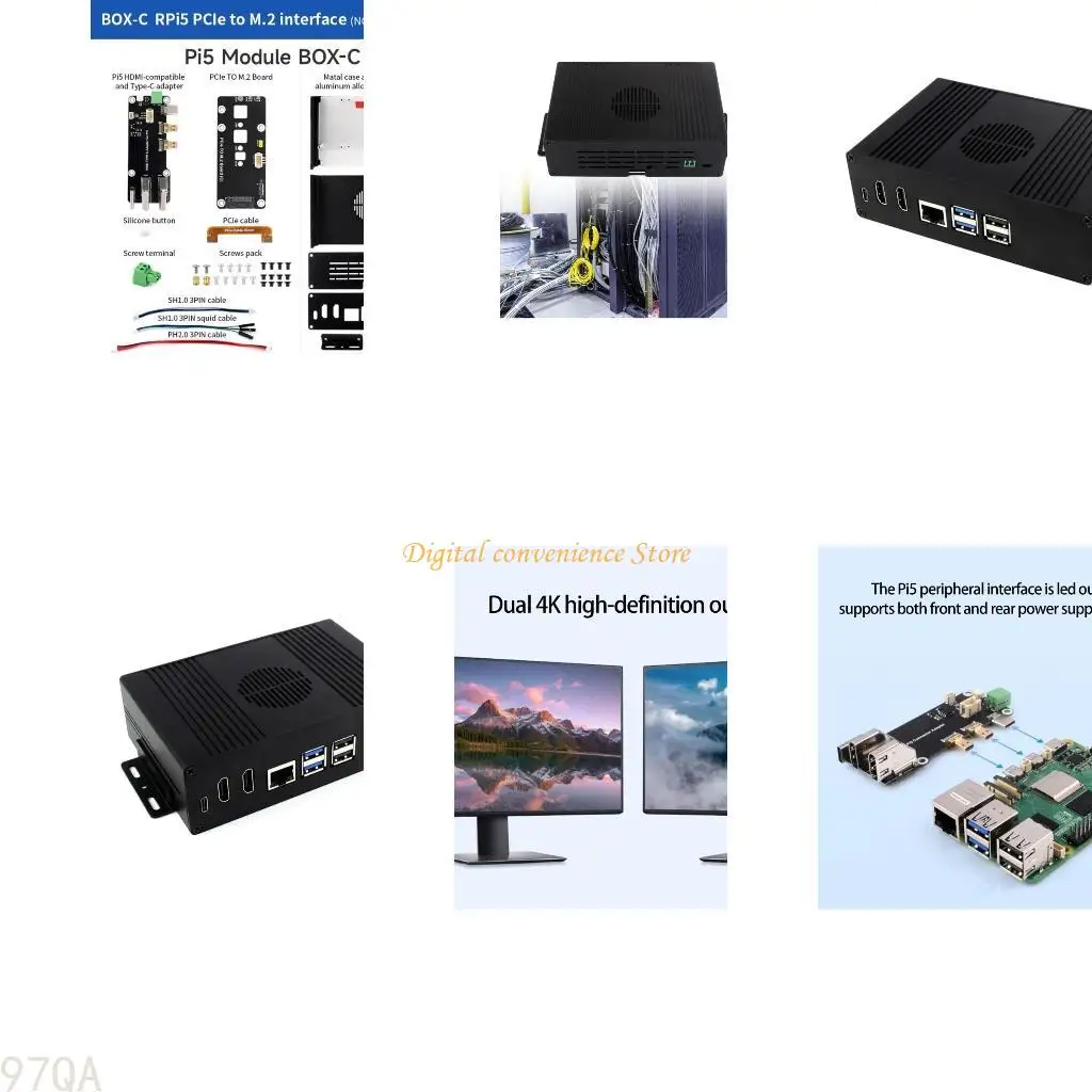 

97QA High Capacity Enclosure PCIe Expansion Double Hdmis Output M.2 NVME PCIE Case