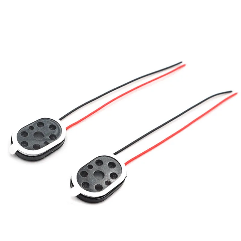 Altavoz pequeño ovalado para teléfono móvil 1318 1510 1810 2014 2209 2809, conector de altavoz magnético interno de 8 ohmios y 1w con cable
