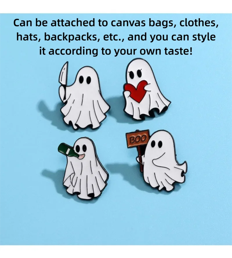

Heye Cute Cartoon Halloween Ghost Clothing, Hats, Bags, Backpacks, Brooches, Badges, Accessories, Gifts