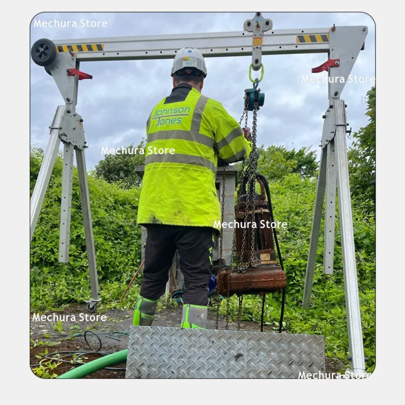 Aluminum Alloy Gantry Frame Mobile Gantry Frame Crane Small Mobile Overhead Crane Hand-push Lifting Gantry Equipment JT40